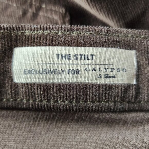 Adriano Goldschmied Calypso St. Barth The Stilt Brown Corduroy Skinny Pants 27R - Picture 5 of 8